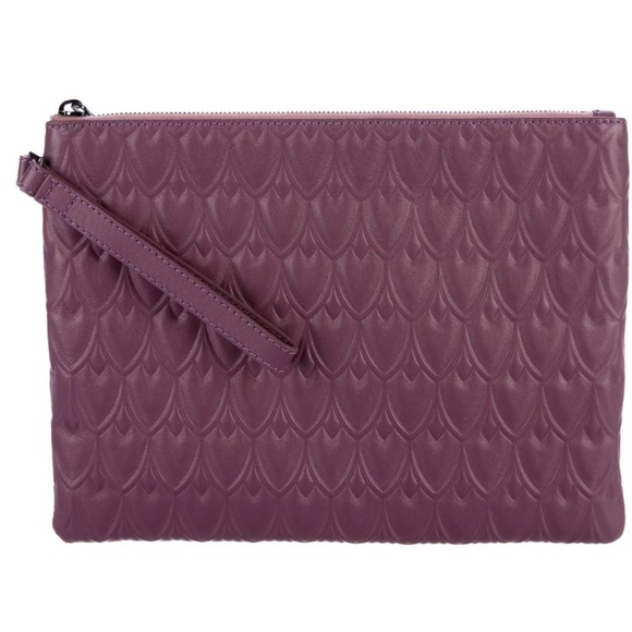 NWT Reece Hudson Bowery Clutch pouch in mauve - Picture 5 of 7
